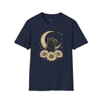 Midnight Cat Moon Bloom T-shirt