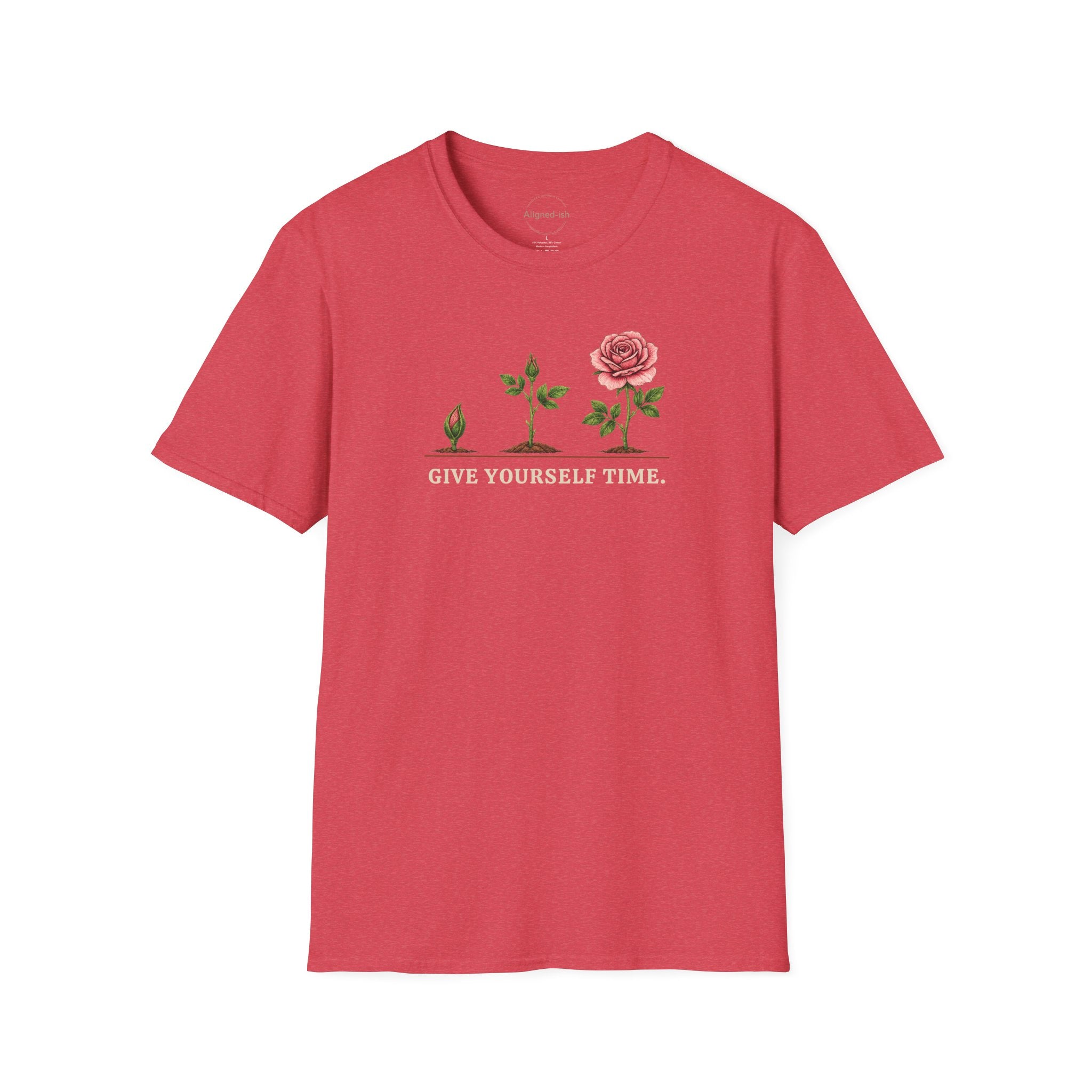 Give Yourself Time Pink Rose T-shirt