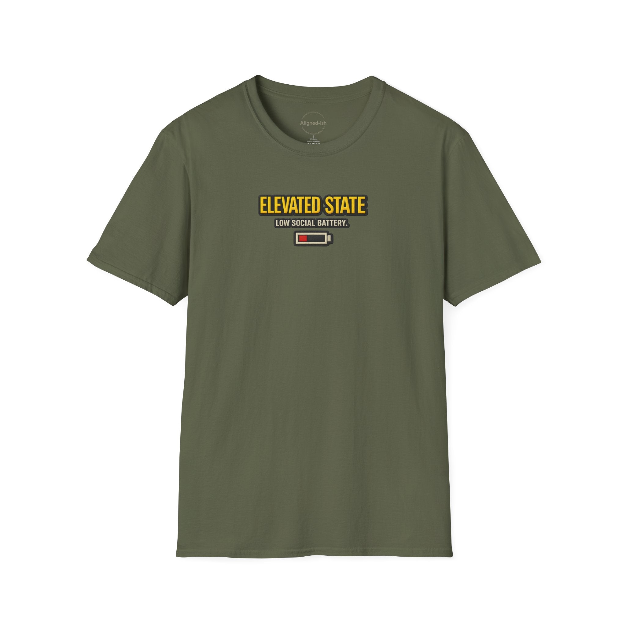 Elevated State. Low Social Battery T-shirt