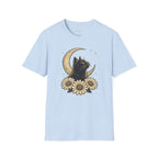 Midnight Cat Moon Bloom T-shirt
