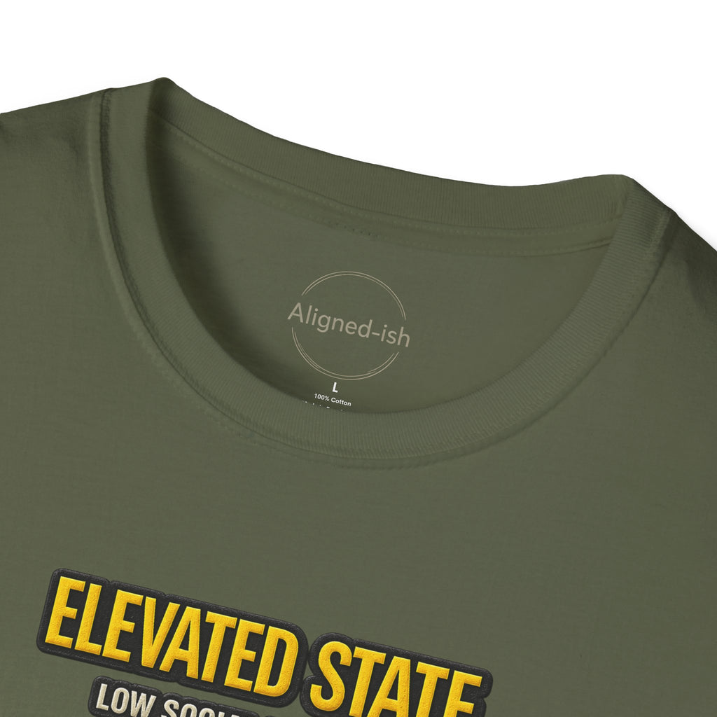 Elevated State. Low Social Battery T-shirt