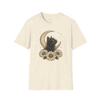 Midnight Cat Moon Bloom T-shirt