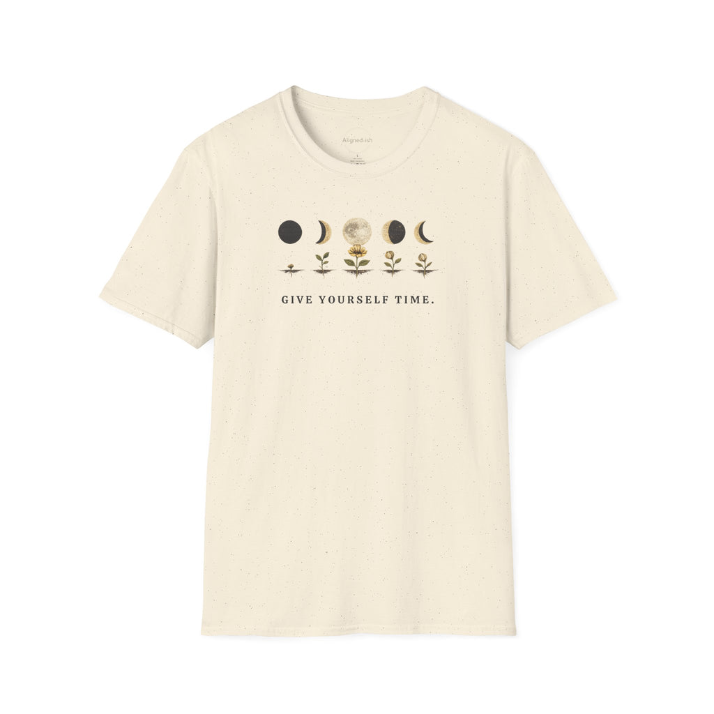 Give Yourself Time Moon and Flower Phases T-shirt