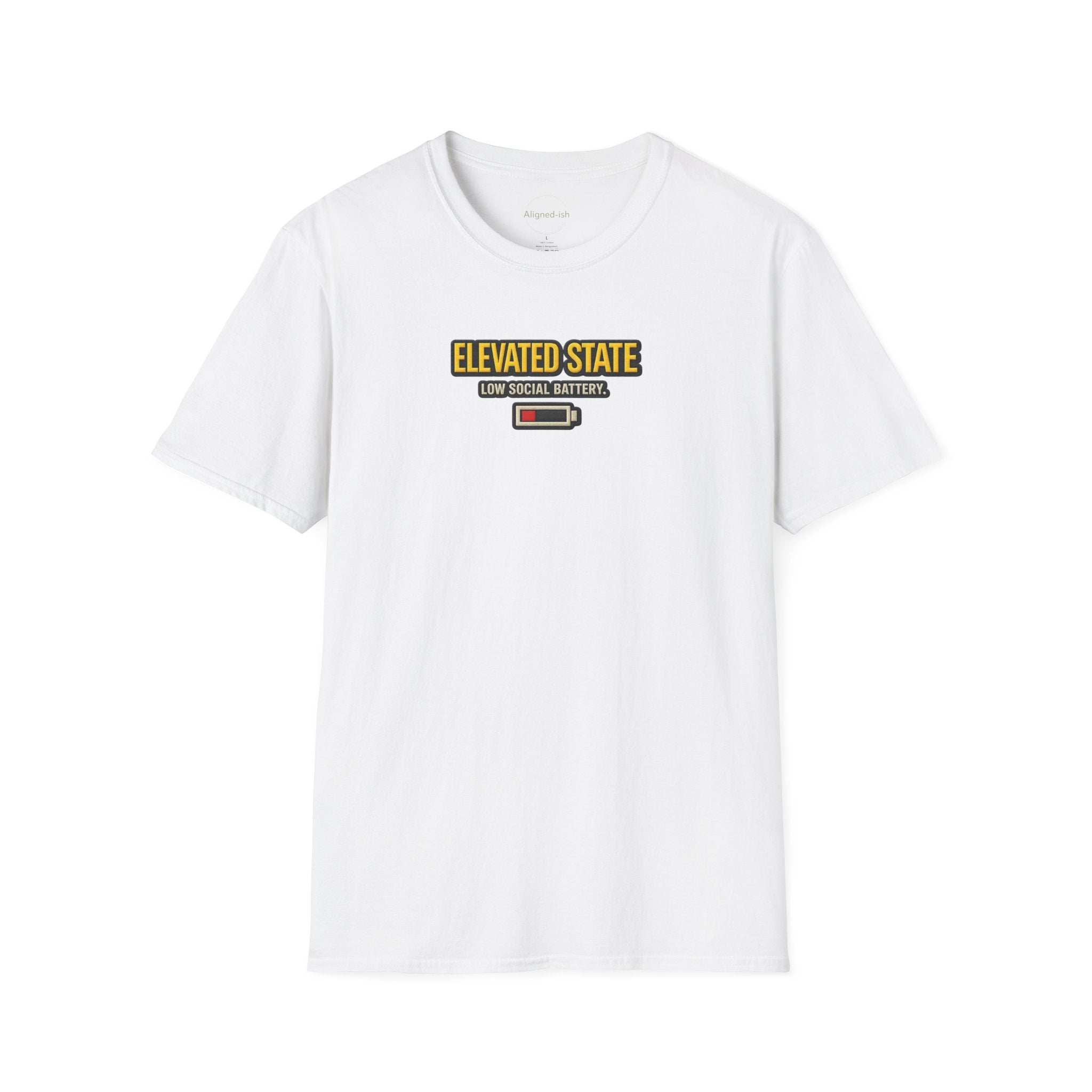 Elevated State. Low Social Battery T-shirt
