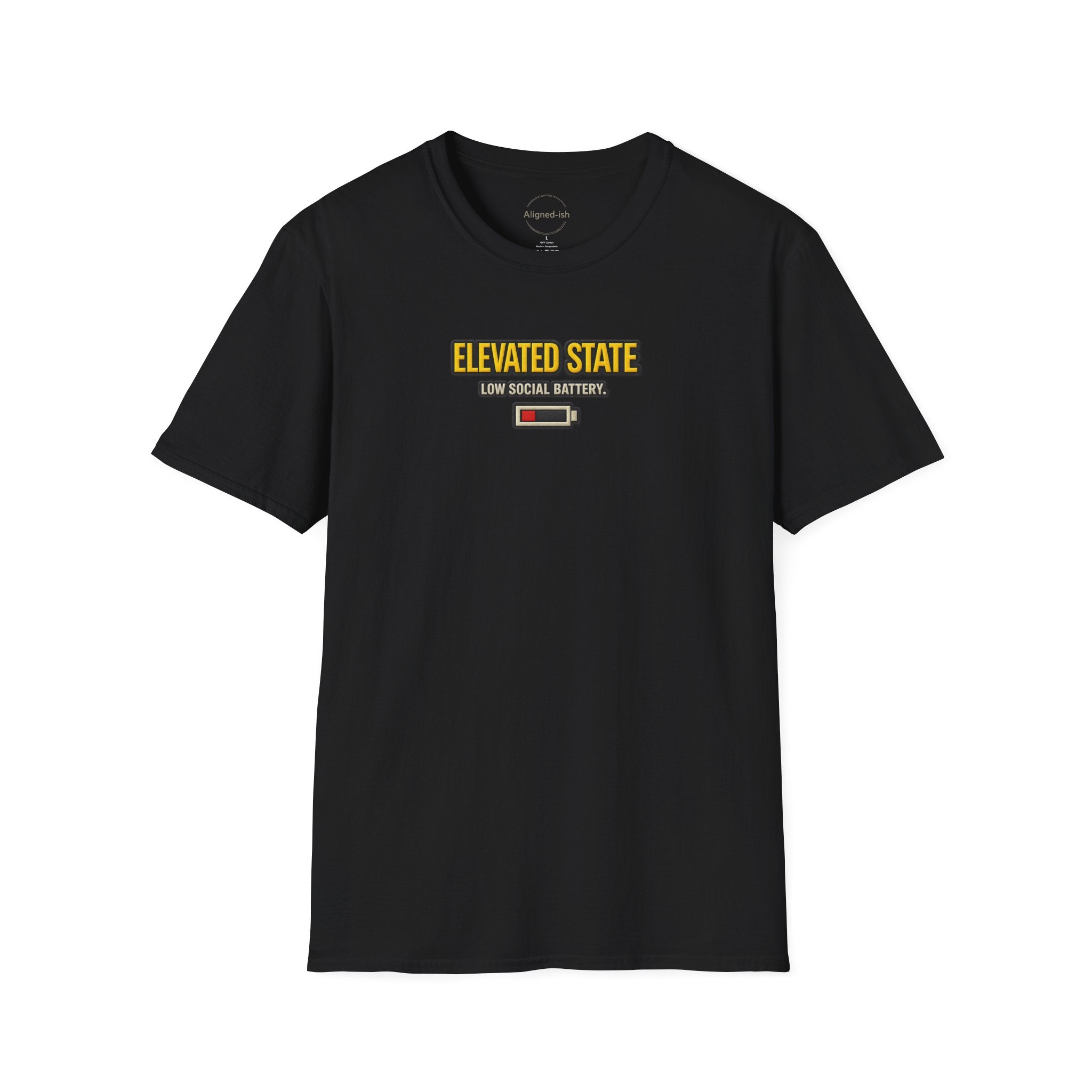 Elevated State. Low Social Battery T-shirt