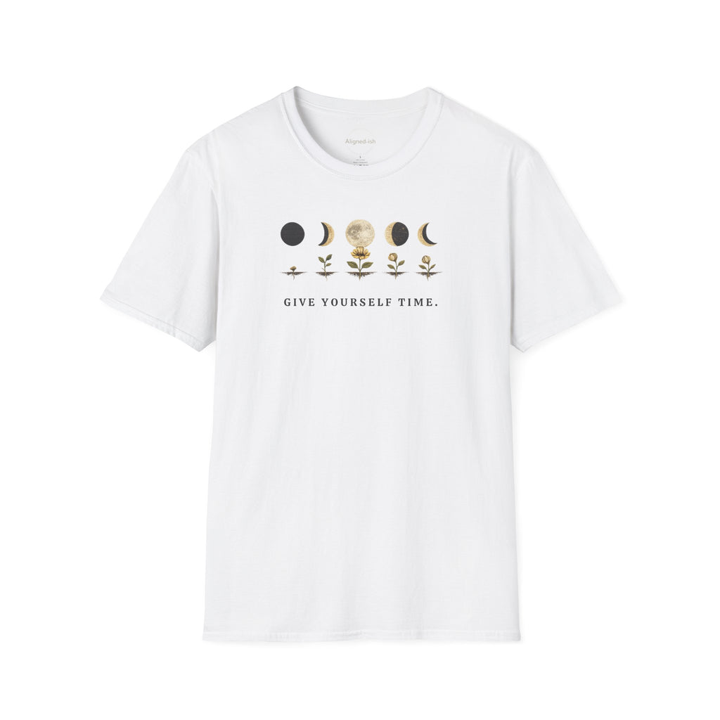 Give Yourself Time Moon and Flower Phases T-shirt
