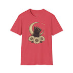 Midnight Cat Moon Bloom T-shirt