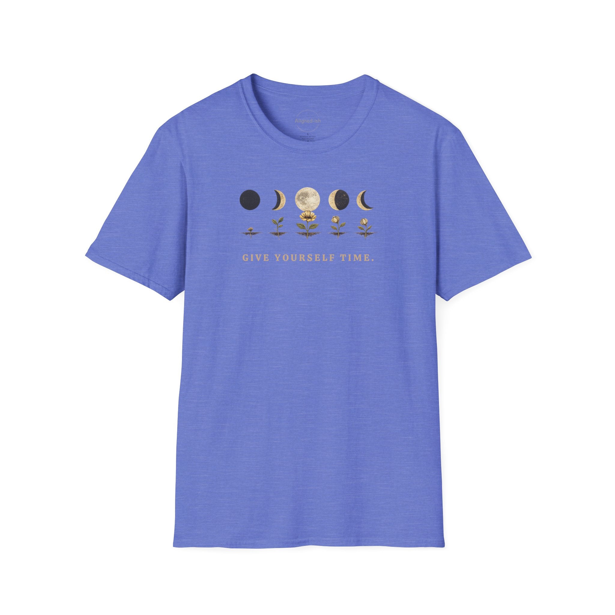 Give Yourself Time Moon and Flower Phases T-shirt